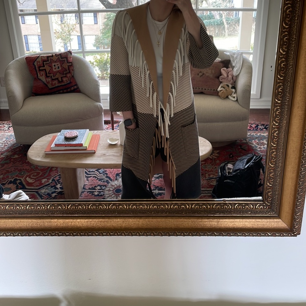 Cozy Italian Wool Fringe Duster